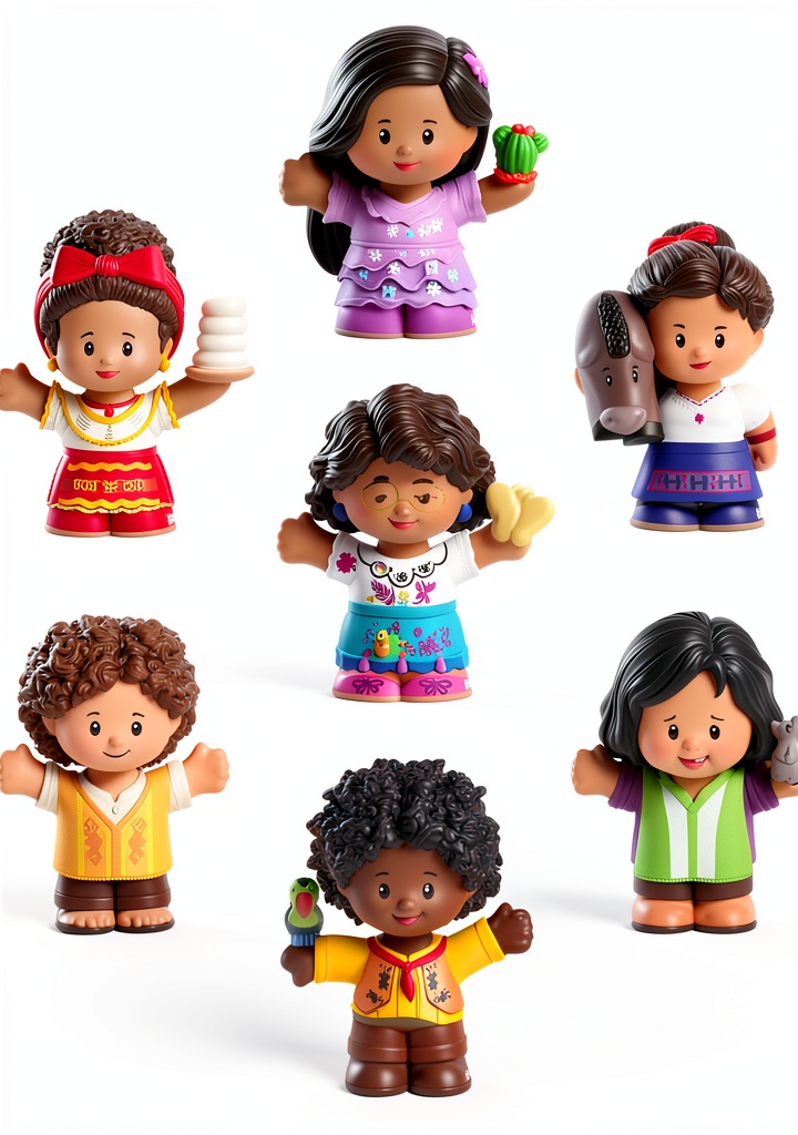 Children playing with Encanto Little People figures