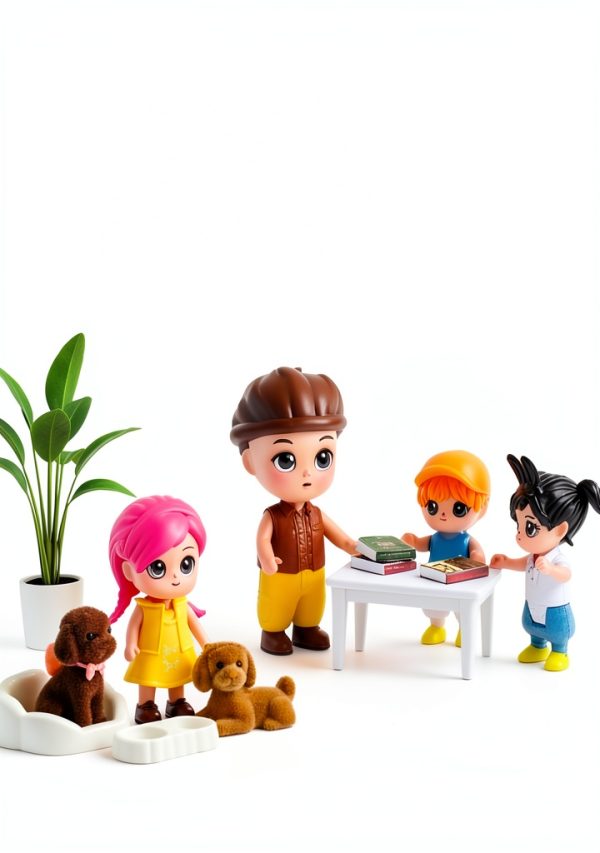 FUNERICA Dollhouse Figures 3in Parents Realistic-7