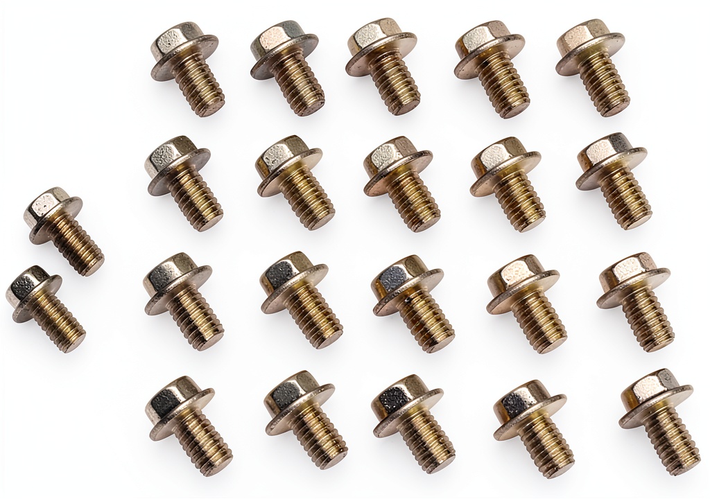 Installing Moroso oil pan bolt kit on a garage bench