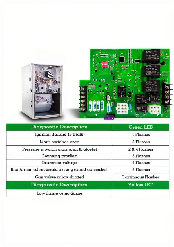 ICM288 Furnace Control Board Cautyfky Plug‑Play for Rheem 62‑24084‑82-5